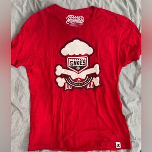 Johnny Cupcakes Vibrant Red Tee with Iconic Logo NWOT XL - Collectable Tees